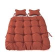 LeisureMod 2 Person Modern Upholstered Hanging Egg Swing Cushion in Cherry