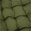 LeisureMod 2 Person Modern Upholstered Hanging Egg Swing Cushion in Dark Green