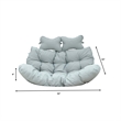 LeisureMod 2 Person Modern Upholstered Hanging Egg Swing Cushion in Light Grey