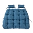 LeisureMod 2 Person Modern Upholstered Hanging Egg Swing Cushion in Navy Blue