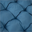 LeisureMod 2 Person Modern Upholstered Hanging Egg Swing Cushion in Navy Blue