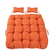 LeisureMod 2 Person Modern Upholstered Hanging Egg Swing Cushion in Orange