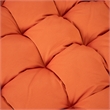 LeisureMod 2 Person Modern Upholstered Hanging Egg Swing Cushion in Orange