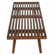 LeisureMod Mid-Century Inwood Platform Bench in Light Walnut - 4 Feet