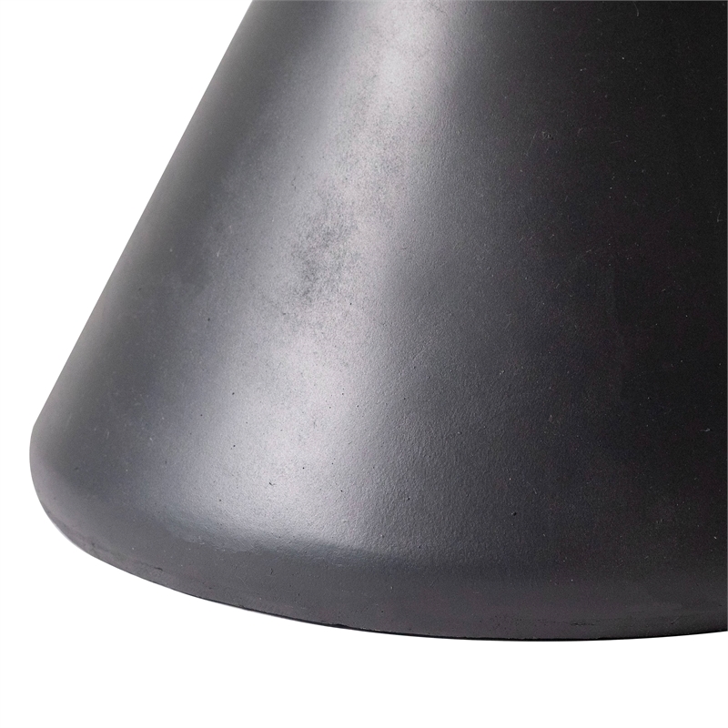 LeisureMod Fiberstone Side Table Round Accent End Table Echo Series in Dark Gray