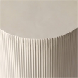LeisureMod Fiberstone Side Table Round Accent End Table Eden Series in White