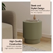LeisureMod Fiberstone Side Table Round Accent End Table Eden Series in Green