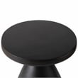 LeisureMod Fiberstone Side Table Round End Table Dune Series in Black