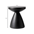 LeisureMod Fiberstone Side Table Round End Table Dune Series in Black