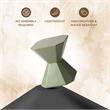 LeisureMod Fiberstone Side Table Hourglass Design Azure Series in Olive Green
