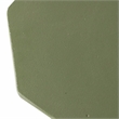 LeisureMod Fiberstone Side Table Hourglass Design Azure Series in Olive Green