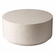 LeisureMod Side Table in Fiberstone Round End Table Terra Series in White