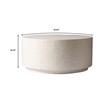 LeisureMod Side Table in Fiberstone Round End Table Terra Series in White