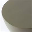 LeisureMod Side Table in Fiberstone Round End Table Loft Series in Moss Gray