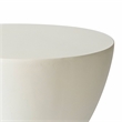 LeisureMod Side Table in Fiberstone Round End Table Loft Series in White