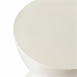 LeisureMod Side Table in Fiberstone Round End Table Loft Series in White