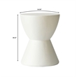 LeisureMod Side Table in Fiberstone Round End Table Loft Series in White
