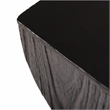 LeisureMod Fiberstone Side Table Square Accent End Table Onyx Series in Black