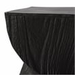 LeisureMod Fiberstone Side Table Square Accent End Table Onyx Series in Black