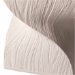 LeisureMod Fiberstone Side Table Square Accent End Table Onyx Series in Cream