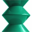 LeisureMod Round Side Table in ABS Plastic Double-Hourglass Design in Green
