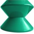 LeisureMod Round Side Table in ABS Plastic Double-Hourglass Design in Green