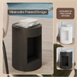 LeisureMod Round Fiberstone Side Table With Open Storage in Black
