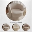 Accent Chair in Velvet Armchair with Removable Base and Swivel in Beige Velvet