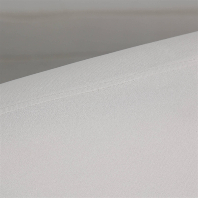 Upholstered Single Seater Sofa in Velvet with Gold Iron Legs in White