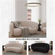 3-Seater Sofa Upholstered in Velvet With Foam-Filled Padded Seat in Beige