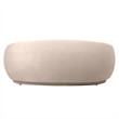 3-Seater Sofa Upholstered in Velvet With Foam-Filled Padded Seat in Beige