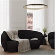 3-Seater Sofa Upholstered in Velvet With Foam-Filled Padded Seat in Black
