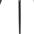 Dining Chair in Leather with Open-Back and Powder Coated Iron Legs in Charcoal