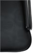Leather Dining Chair Diamond-Tufted Side Chair in Rubberwood in Charcoal Gray