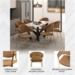 Dining Chair in Velvet Gold Stainless Steel Armchair in Brown