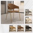 Dining Chair in Velvet Gold Stainless Steel Armchair in Brown
