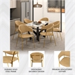 Dining Chair in Leather Gold Stainless Steel Armchair in Taupe