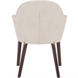 Elias Dining Chair Upholstered in Velvet and Powder Coated Legs in Beige
