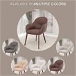 Elias Dining Chair Upholstered in Leather and Powder Coated Legs in Brown