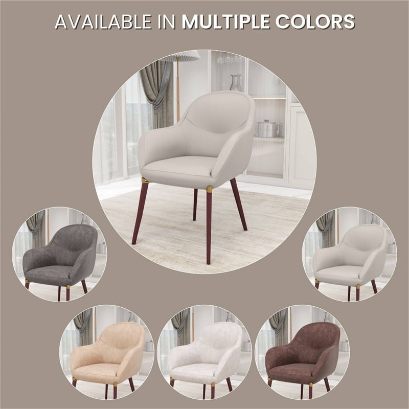 Elias Dining Chair Upholstered in Velvet and Powder Coated Legs in Light Gray