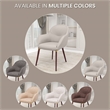 Elias Dining Chair Upholstered in Velvet and Powder Coated Legs in Light Gray