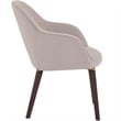 Elias Dining Chair Upholstered in Velvet and Powder Coated Legs in Light Gray