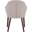 Elias Dining Chair Upholstered in Velvet and Powder Coated Legs in Light Gray