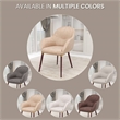 Elias Dining Chair Upholstered in Leather and Powder Coated Legs in Light Taupe