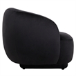 Accent Chair Upholstered in Velvet Single-Seater Sofa Armchair in Black