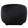 Accent Chair Upholstered in Velvet Single-Seater Sofa Armchair in Black