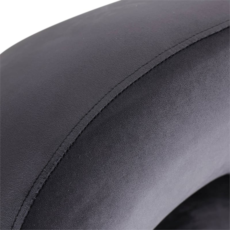 Accent Chair Upholstered in Velvet Single-Seater Sofa Armchair in Black