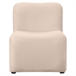 Accent Chair Upholstered in Velvet Padded Seat Iron Base in Beige