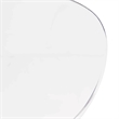 Transparent Plastic Dining Chair White Stainless Steel Base in Clear