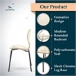 Transparent Plastic Side Chair with Black Metal Base in Amber
